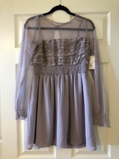 Free People Dusty Lavendar Lace Dress Size 4