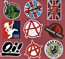 PUNK ROCK STICKERS Music POP Alternative ANARCHY Indie HARDCORE skate Oi