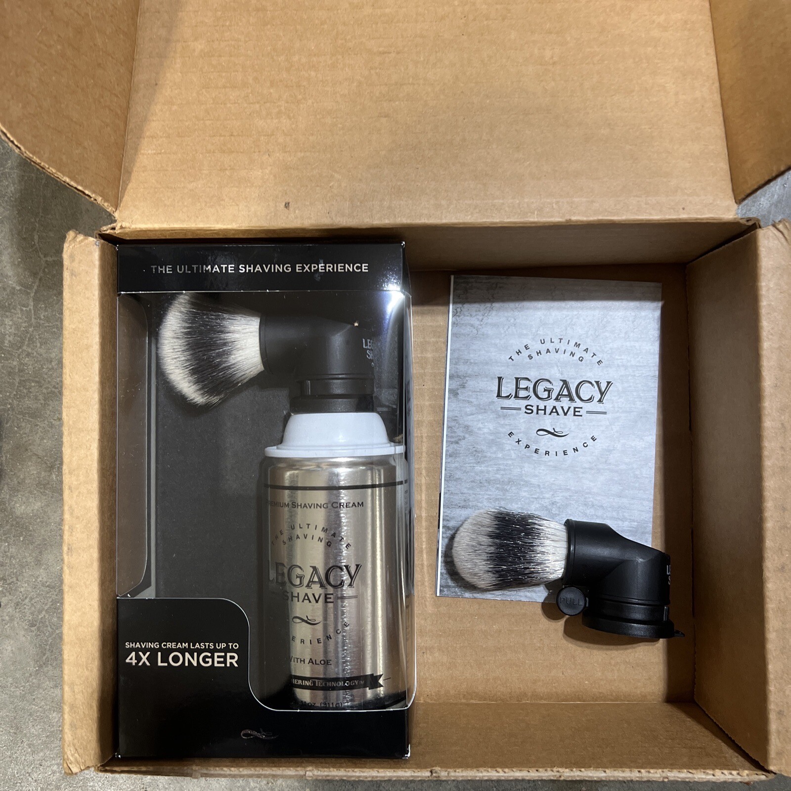 Legacy Shave Shaving Cream Kit Ultimate Shaving Experience Brush