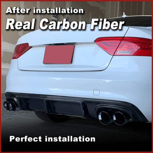 Difusor trasero de carbono para Audi S5 2012-16 parachoques trasero difusor alerón enfoque - Imagen 5 de 11