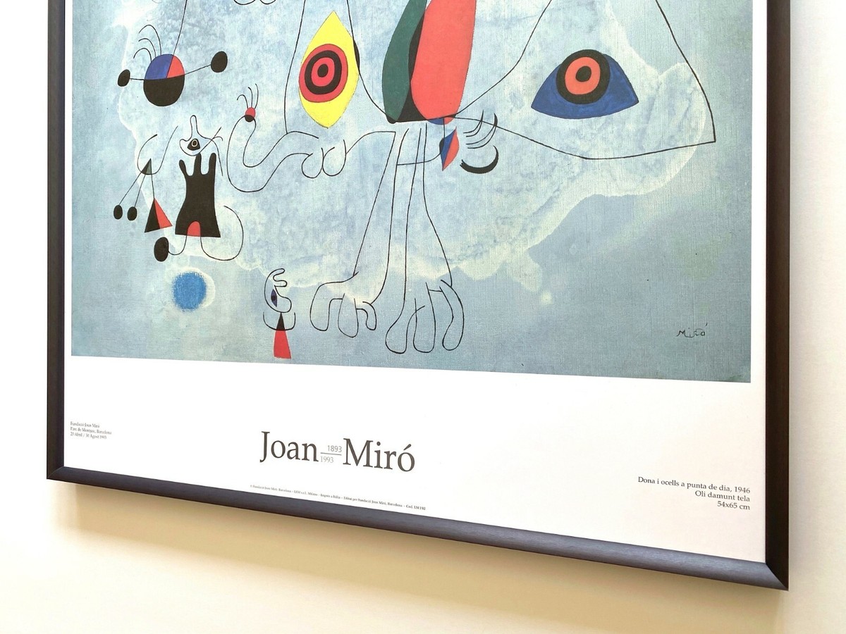 JOAN MIRO RARE 1993 LITHO PRINT FRAMED POSTER 