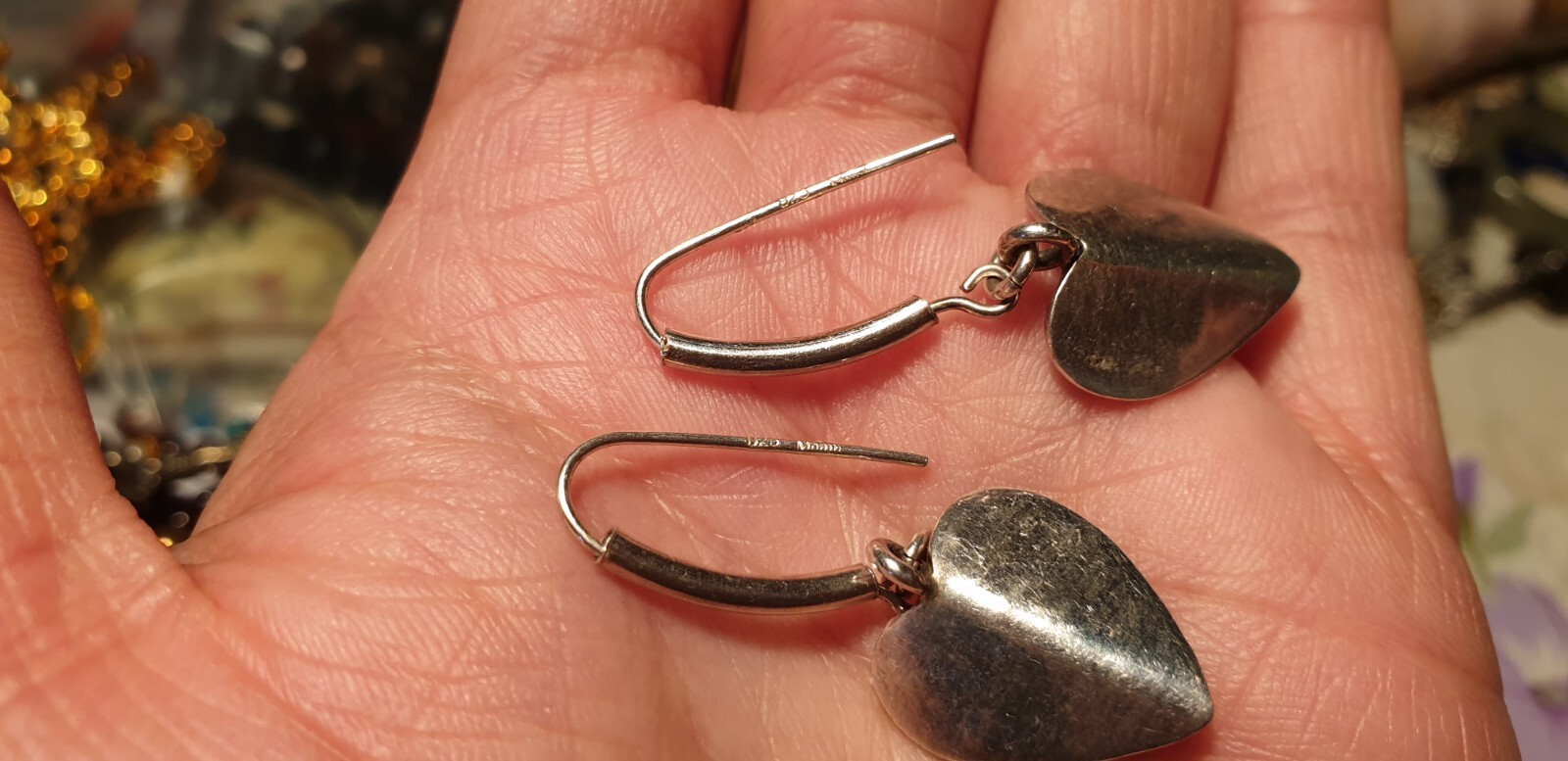 Pretty Solid silver earrings in used condition - image 5