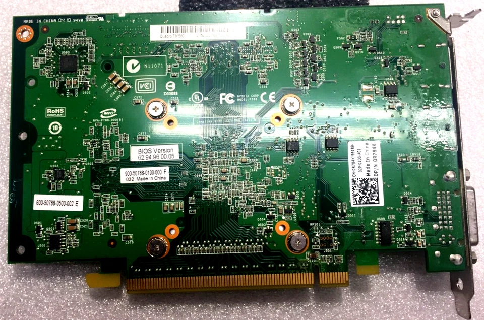 NVIDIA QUADRO FX580 512 MB GDDR3 128-BIT 1X DVI-1 2X DISPLAY PORTS GRAPHIC CARD - Image 2 of 4