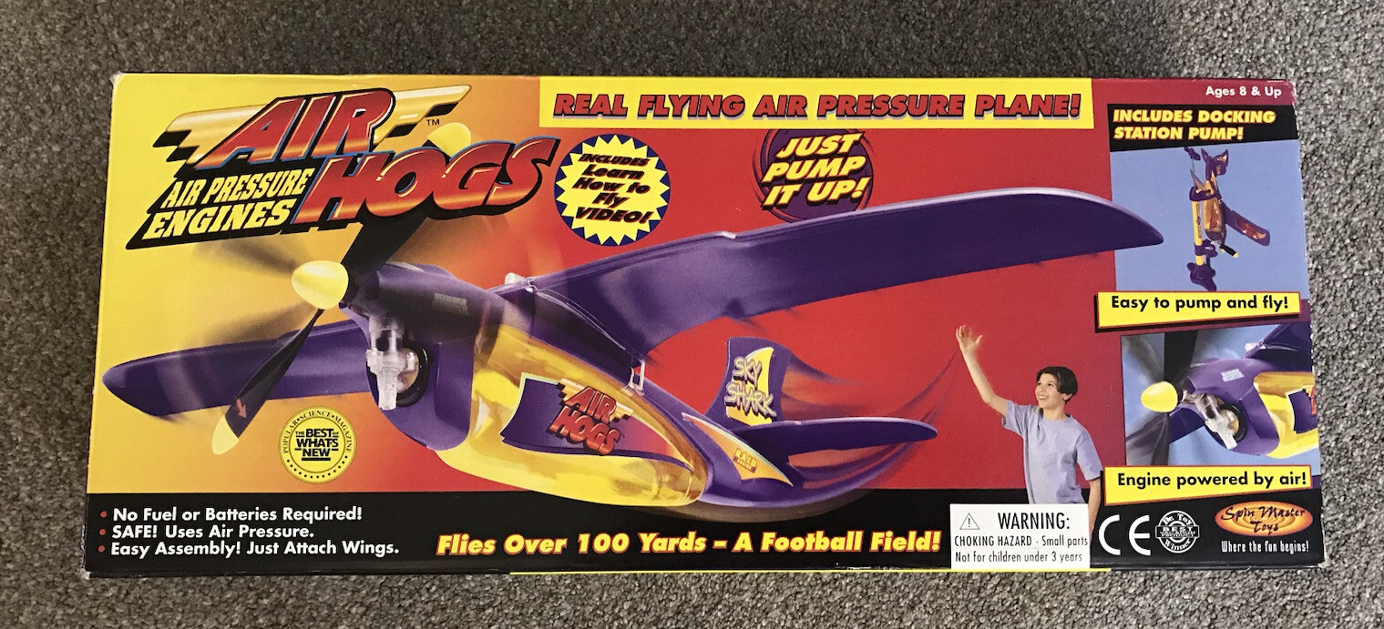 Air Hogs Air Pressure Plane 1998 Spinmaster RARE Awesome 90s Toy for