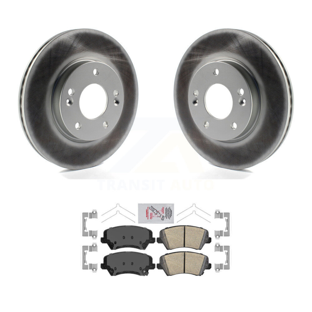 Ceramic Brake Pad & Rotor Kit Front Set for Kia Forte Hyundai Elantra GT Veloster