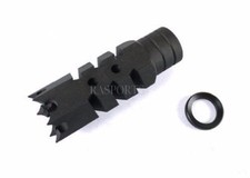 .223 Caliber Shark Muzzle Brake 1/2x28 Pitch Thread  Crush Washer