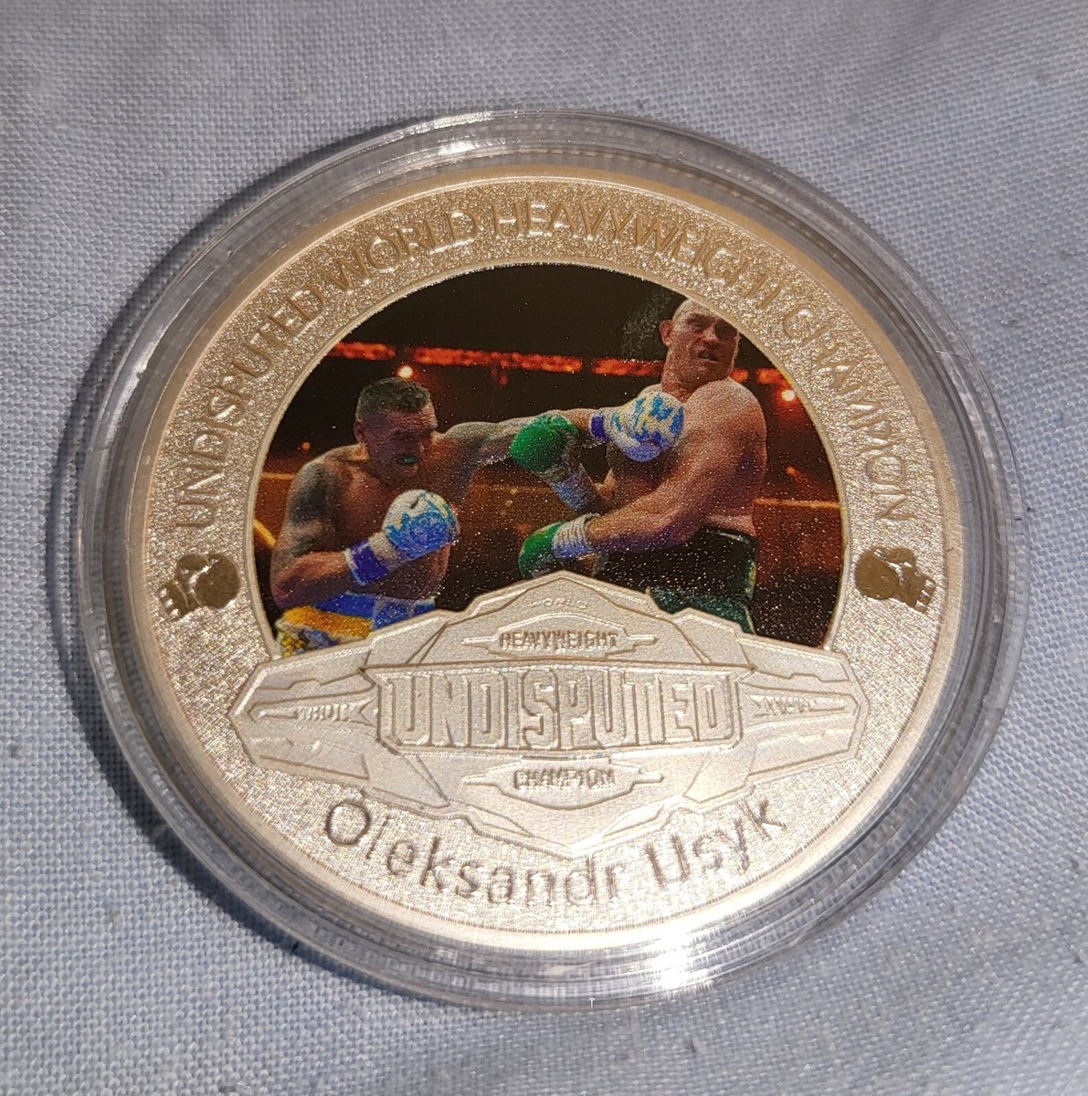 Usyk Silver Coin Autograph Tyson Fury Boxer Ukraine Russia War Army Warrior  Navy | eBay UK