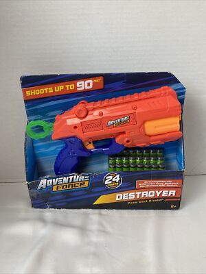 Adventure Force 25-Piece 90' Range Destroyer Blaster with 24 Foam Darts