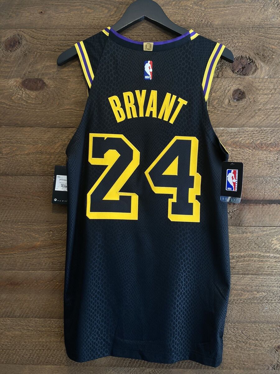 Kobe Bryant Nike Authentic City Edition Jersey Black Mamba Lakers