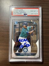 Lazaro Montes 2023 Bowman Chrome AUTO PSA 10 GEM MINT *RARE FULL NAME* #58