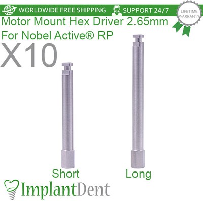 10x Dental Motor Mount Driver Conical Connection 2.65mm Regular Platform (RP)