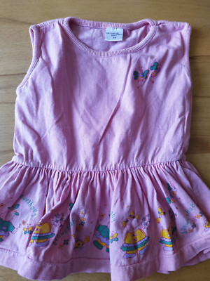 Kleidchen  Gr. 74  Kleid kurzärmlig rosa Baumwolle Shirtkleid