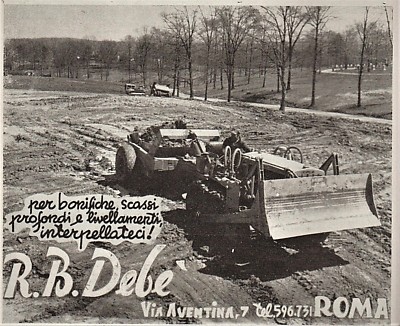 PUBBL.1954 R.B.DEBE' TRACTOR TRACTOR RECLAMATIONS BOULDERS TRACTOR LEVELS 
