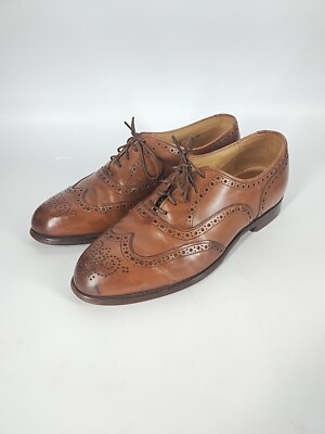 Vtg Cole Haan Wingtip Oxford Shoes British Tan Brown USA  display picture 3