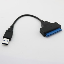 1x USB 3.0 To SATA 22 Pin 2.5 Inch Hard Disk Drive SSD Adapter Connector Cable