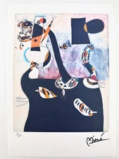 Joan Miro Original Vintage Art Print Lithograph Signed Limited with COA