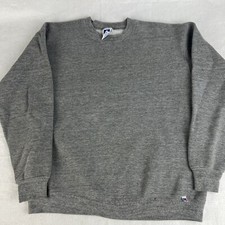 VTG 80s Russell Athletic Grey Blank Sweatshirt Crewneck Mens S Or M USA Made V
