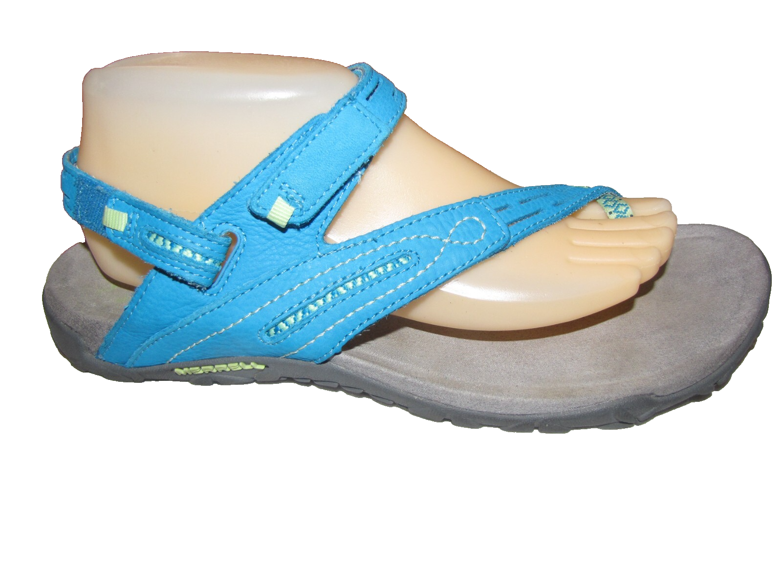 SANDALI SLINGBACK MERRELL CARINI COMODI PELLE COLOR VERDE ACQUA MARY JANE PUNTA 10M