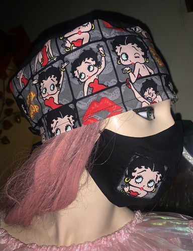 Betty Boop Nurse Scrub Cap \u0026 Face Mask 