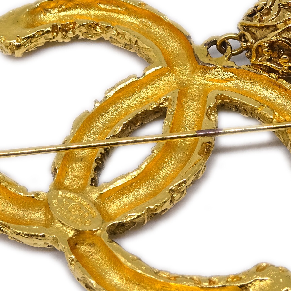 Chanel Fringe Brooch Pin Gold 93A KK90847 | eBay