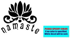 Namaste With Lotus Flower Vinyl decal sticker Car Truck Window Laptop Graphic 6"