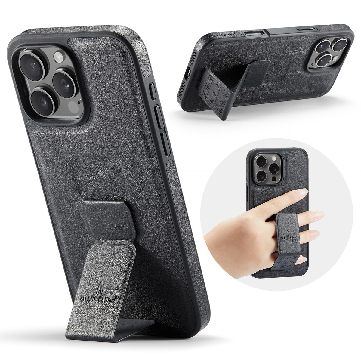 3-IN-1 Magnetic Case Hand Grip Stand Rugged Cover For iPhone 16