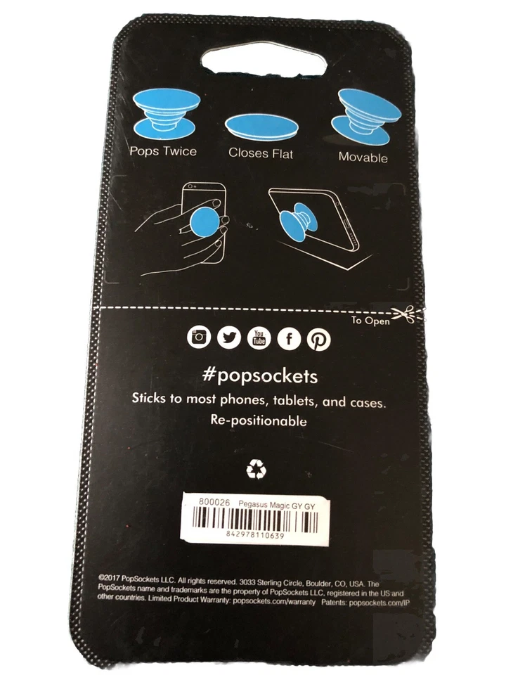 PopSockets Collapsible Grip & Stand for Phones and Tablets pegasus magic 800026 - Image 3 of 4