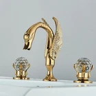Gold Swan 8 in Widespread Bathroom Sink Faucet 3 Holes Vanity Basin Mixer Tap
