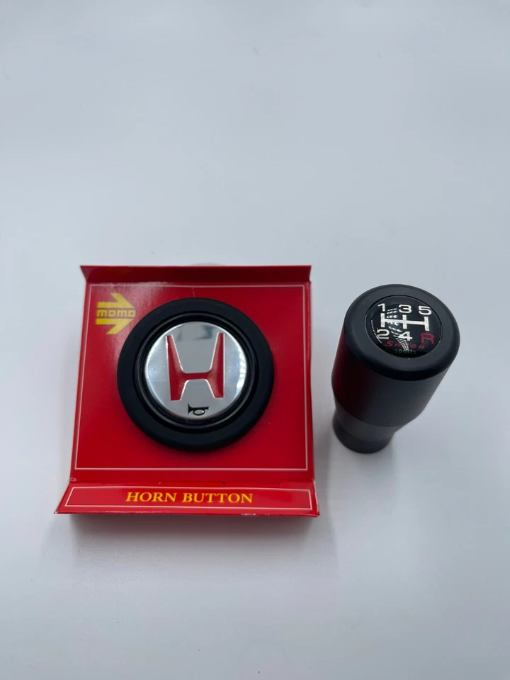 Pomo de cambio de cuchara con kit de bocina NSX 5 velocidades 6 velocidades se adapta a Honda y Acura DC2 Ek9 RSX TSX Foto 2 de 2