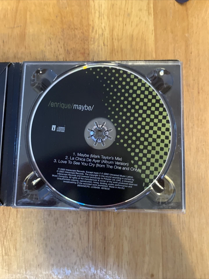 Enrique Iglesias Maybe UK Import 3 Track CD W/ Calendar Poster Insert See Pics! Foto 4 de 4