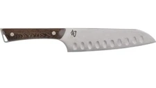 Shun Kanso Santoku 7 Inch Hollow Ground Premium Stainless Steel Blade and Woo...