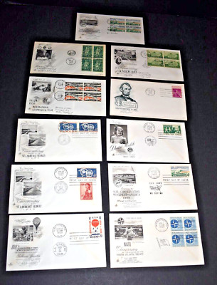 Set of 11 1958-59 US Stamp FDCs - Scott Nos. 1036/1107/1108/1110