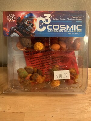 C3 Cosmic Capsaicin Challenge Hottest Freeze Dried Skrittles + 7 Pot Primo