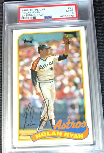 1989 TOPPS BASEBALL TALK ~ NOLAN RYAN HOUSTON ASTROS #70 PSA 9