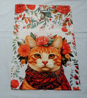 Katze Katzendiva Blumen Geschirrtuch 50 X 70 Cm KüChe Geschirrhandtuch KüChentu