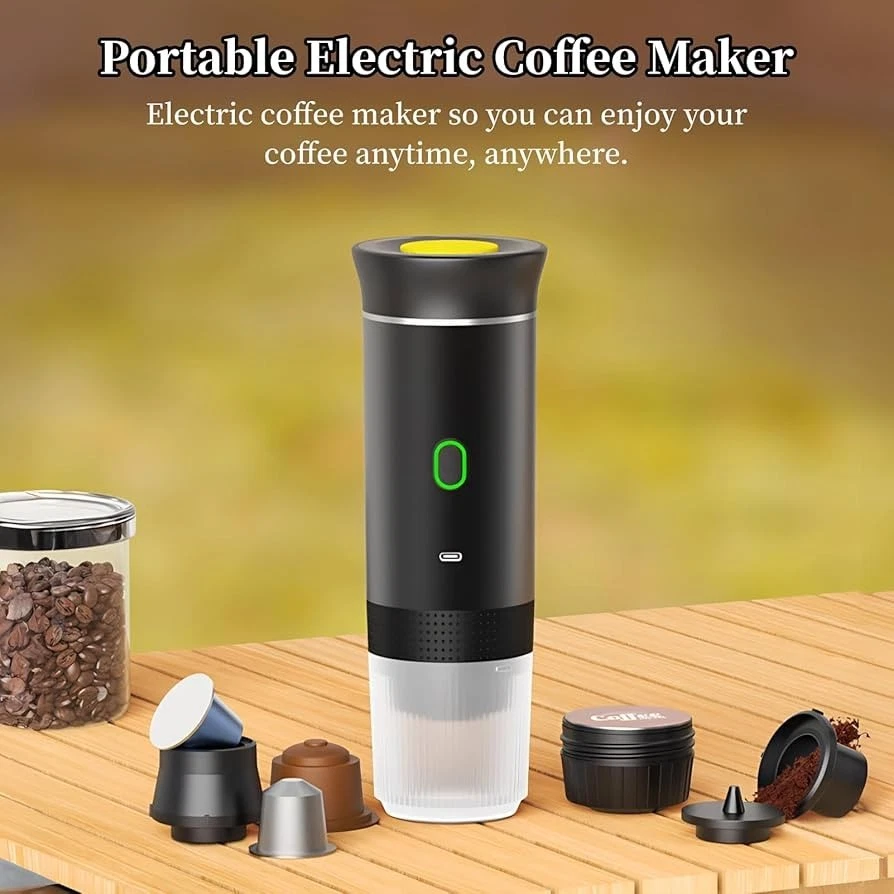 3-in-1 Portable Espresso Machine Cordless Self-Heating Coffee Maker Rechargeable