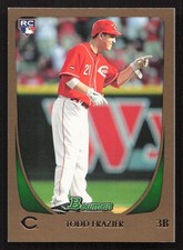 2011 Bowman Draft Picks & Prospects Todd Frazier Gold RC Rookie #35 Card. rookie card picture