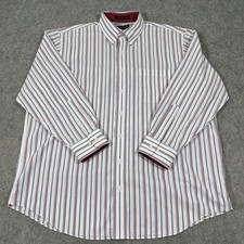 Paul Fredrick Classic Fit Button-Down Long Sleeve Shirt Men's 17.5x33 Multicolor