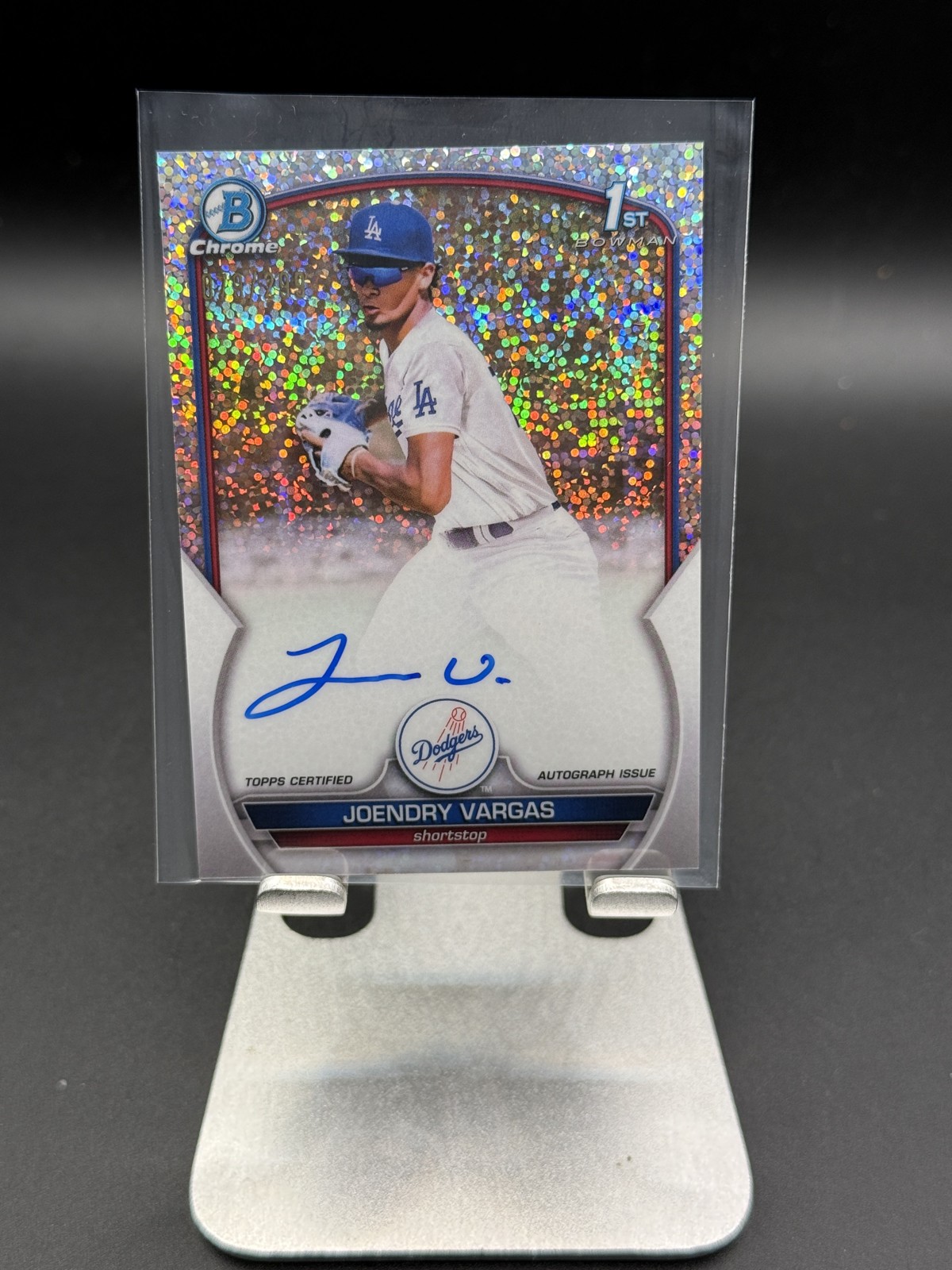 2023 Bowman Chrome - Prospect Autographs Joendry Vargas #CPA-JV Speckle /299