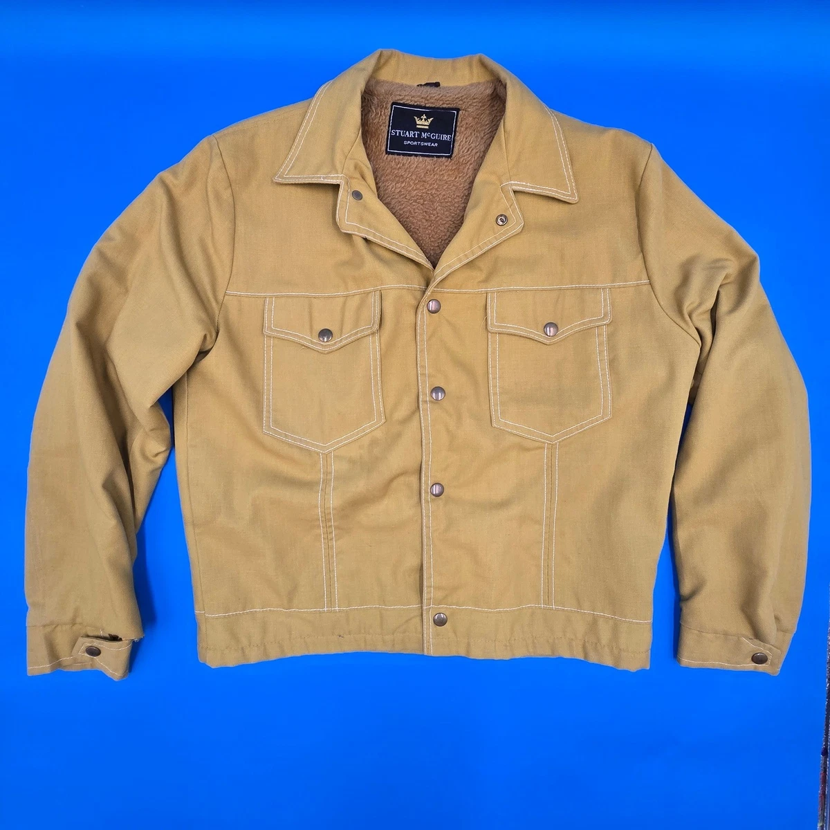 Gold Original Regular Size Vintage Outerwear Coats & Jackets for