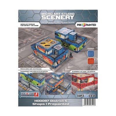 Micro Art Infinity District 5 - Shops 1 - Blue (prepainted) Pack SW (New)