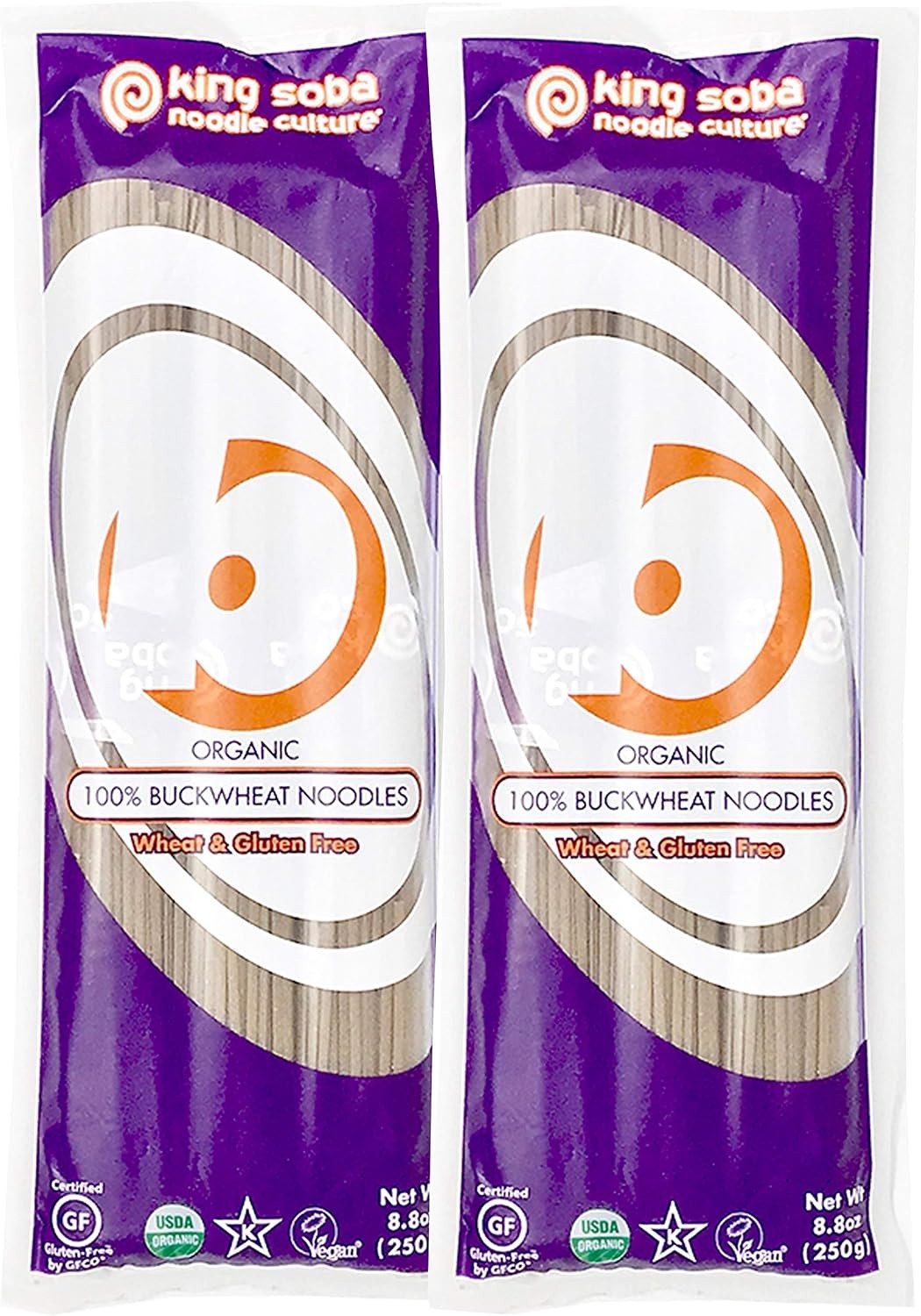 (2 Pack) - King Soba - Org 100% Buckwheat Noodles | 250g | 2 PACK BUNDLE