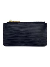 LOUIS VUITTON Pochette Cle Epi Black Leather Black Men's M63802