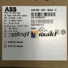 ABB Inverter ACS150-03E-02A4-4 NEW FREE EXPEDITED SHIPPING US Free tax