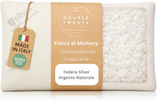 Cuscino in Fiocco Di Memory Foam 48X78Cm Ortopedico Ergonomico per Cervicale E C