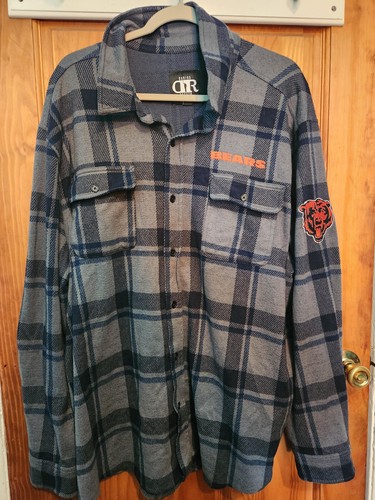 Chicago Bears Hemd Herren XL blau grau kariert NFL Football Flanell Knopfleiste