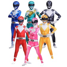Power Rangers Costume Superhero Cosplay Halloween Birthday Party Children