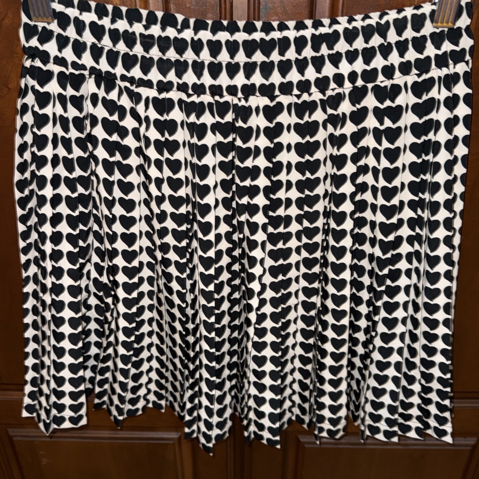 EUC Zara Basic Heart Pattern Pleated Elasticated … - image 6