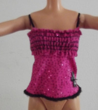 Barbie Fab Life Doll Pink Shirt Top Flowers B...