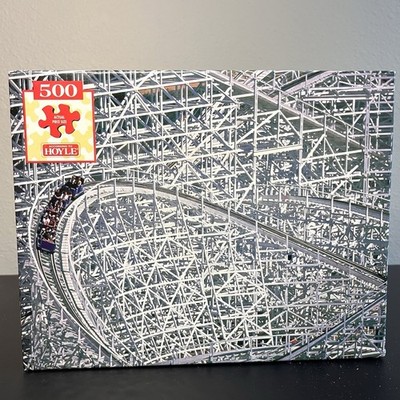 VTG Hoyle Crown Collection Wooden Roller Coaster 500 Piece Jigsaw Puzzle Game